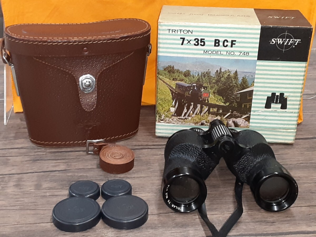 ヴィンテージ双眼鏡 SWIFT TRITON 7×35 BCF ケース箱&革ケース USED品拍卖