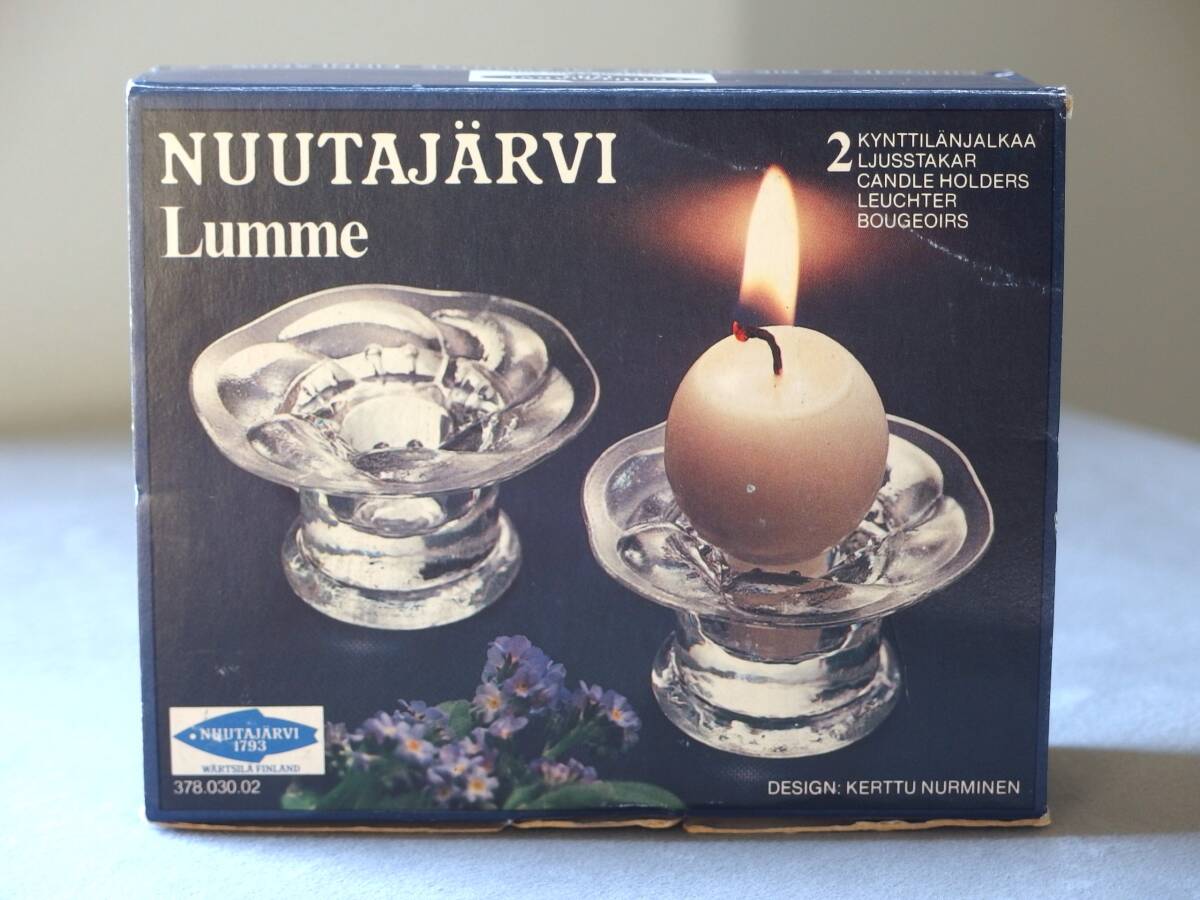 箱入りの美品!2個セット 北欧雑貨 ヌータヤルヴィ NUUTAJARVI キャンドルホルダー (Lumme) Kerttu Nurminen アラビア Arabia 2拍卖