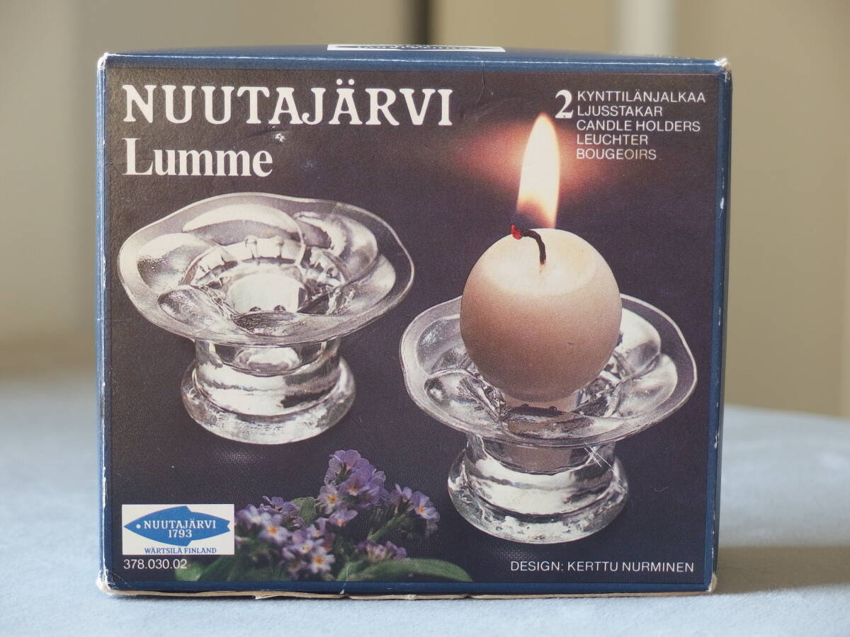 箱入りの美品!2個セット 北欧雑貨 ヌータヤルヴィ NUUTAJARVI キャンドルホルダー (Lumme) Kerttu Nurminen アラビア Arabia 1拍卖