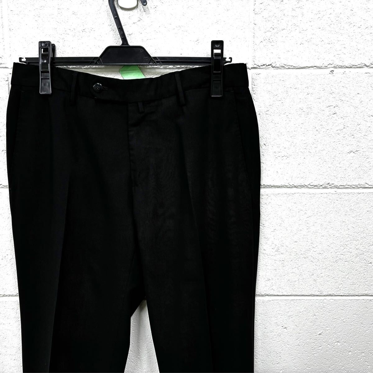 ◇INCOTEX / インコテックス スラックス 46 ブラック 春夏生地 SLIM fit pattern 30 90169 黒色 クールビズ オンオフ スーツ 管2459拍卖