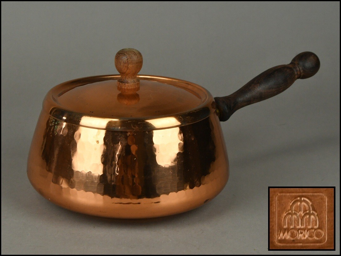 モリコ【MORICO】銅製 片手鍋 蓋付 調理器具 キャンプ道具拍卖
