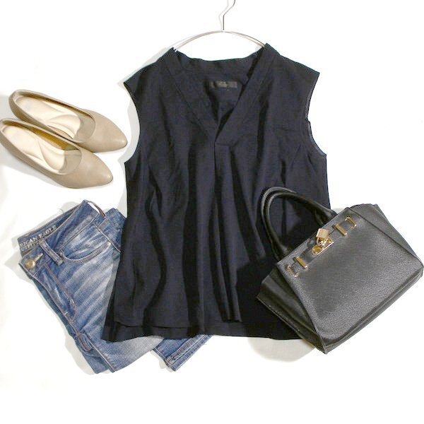 美品 スピックアンドスパン Noble ノーブル スーツ生地 カットソー F 春 夏 25A07拍卖