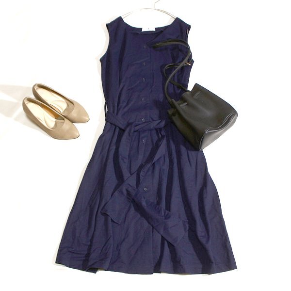 美品 アーバンリサーチ Sonny Label ベルト付き ストレッチ ワンピース F 春 夏 25A07拍卖