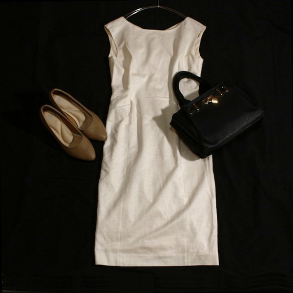 美品 UNITED ARROWS ユナイテッドアローズ 綺麗め リネン ストレッチ ワンピース 36号 S 春 夏 25C07拍卖