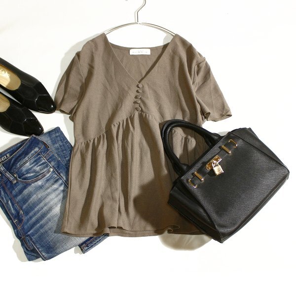 美品 ユナイテッドアローズ GREEN LABEL RELAXING 可愛い シボ ストレッチ カットソー F 春 夏 25D07拍卖