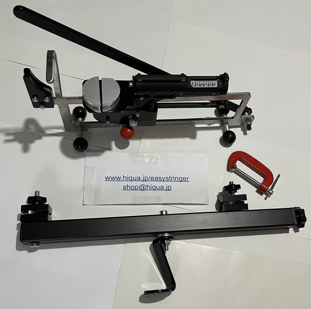 EasyStringer 8 Proガット張り機クランプ無イージーストリンガ、テンションヘッド、回転テーブル、テニス、スカッシュなど対応!拍卖