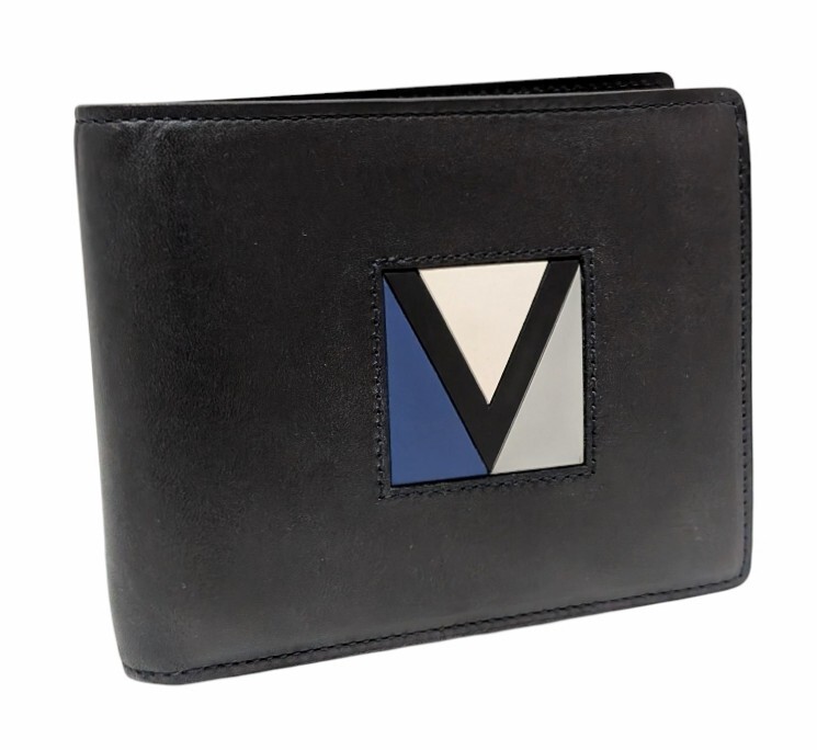 ルイヴィトン 財布 二つ折り ルイヴィトンカップ ポルトフォイユ フロリン M80710 レザー ブラック 黒 メンズ 【中古】拍卖