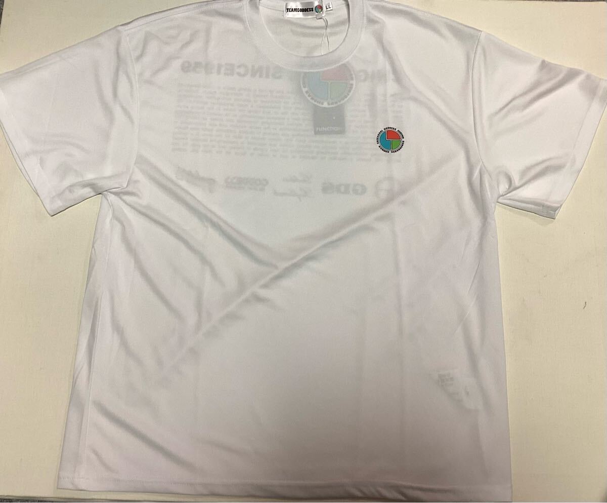 茅ヶ崎ゴッデス◆TEAM GODDESS クイックドライTシャツ◇LLサイズ★白★長期保管・デッドストック・未着用・タグ付き◆UVカット拍卖