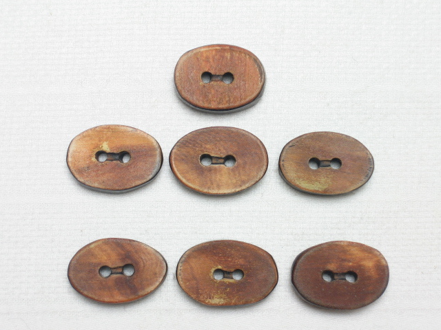 ◎●天然素材手作りボタン 水牛の角 7個セット     デザインN0.37 バッファローホーン拍卖