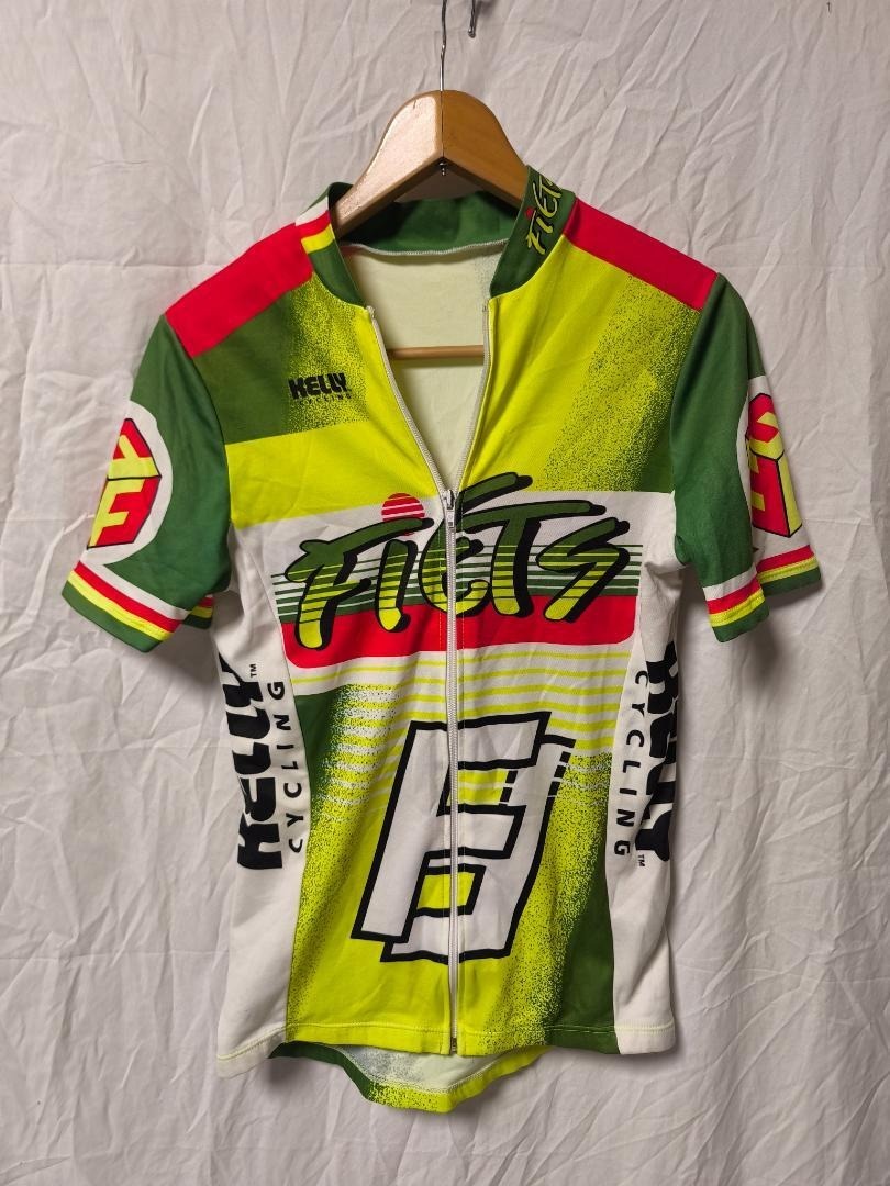KELLY CYCLING サイクルジャージ 総柄 ビブ風カラー メンズ S拍卖