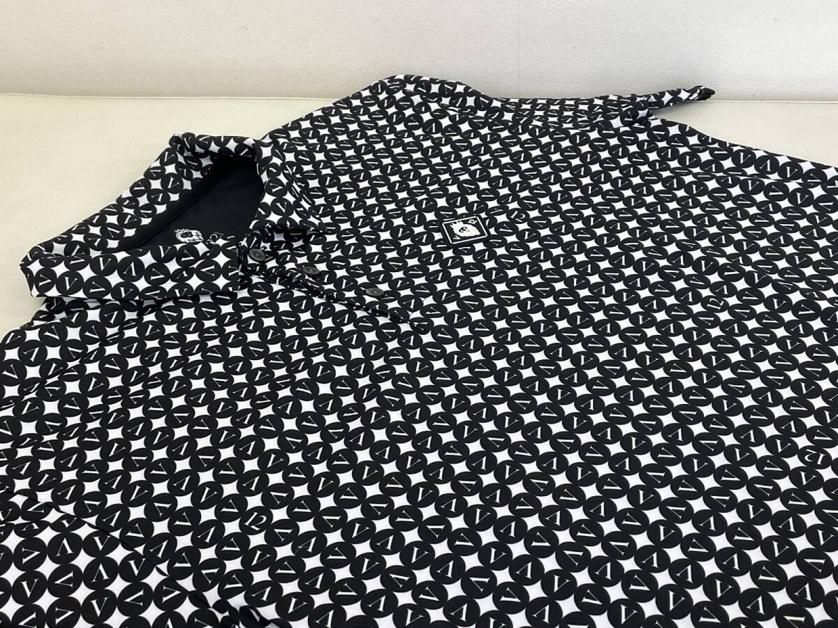 V12 CIRCLE CIRCLE POLO ポロシャツ ゴルフウェア SIZE.L ブラック V122510-PL10 ☆美品☆ ★☆大幅値下げ☆★拍卖