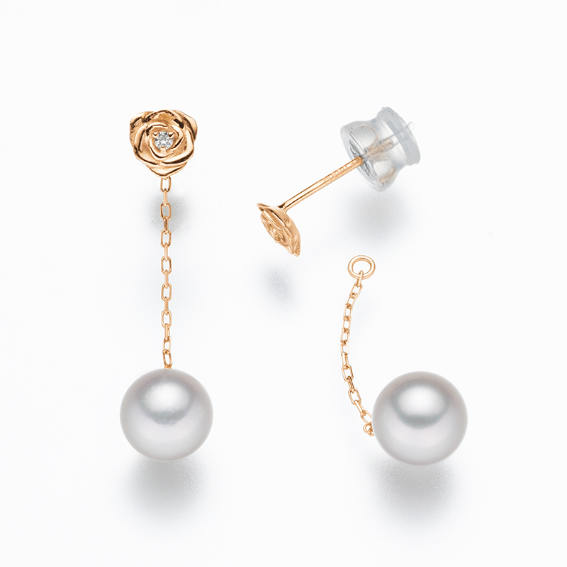 アコヤパールピアス 7.0mm D 0.02ct 真珠 パール 冠婚葬祭 ギフト拍卖