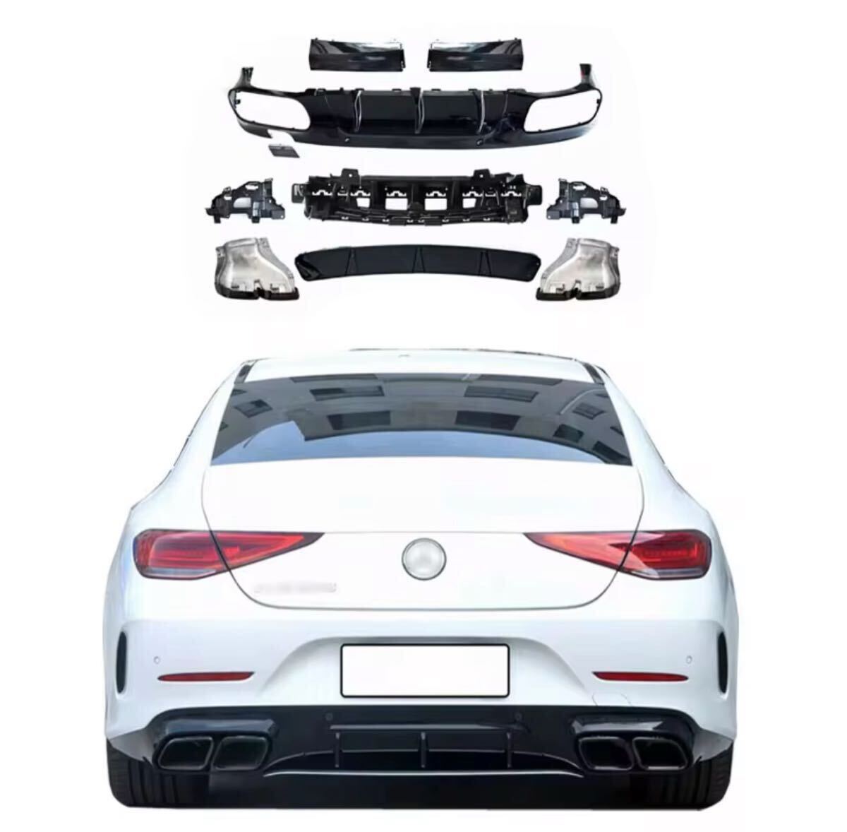★NEW★ W257 C257 CLS クラス AMG 仕様 CLS53 CLS63 ディフューザー マフラー エアロ カスタム CLS220d CLS450 メルセデス ベンツ ②拍卖