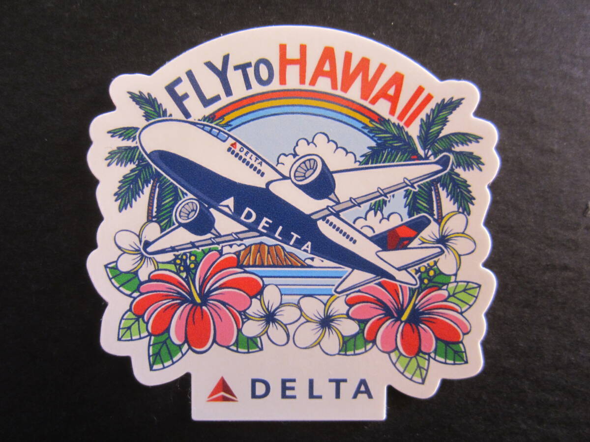 デルタ航空■DELTA■FLY TO HAWAII■デルタ航空で羽田からハワイへ■プロモーション用ステッカー拍卖