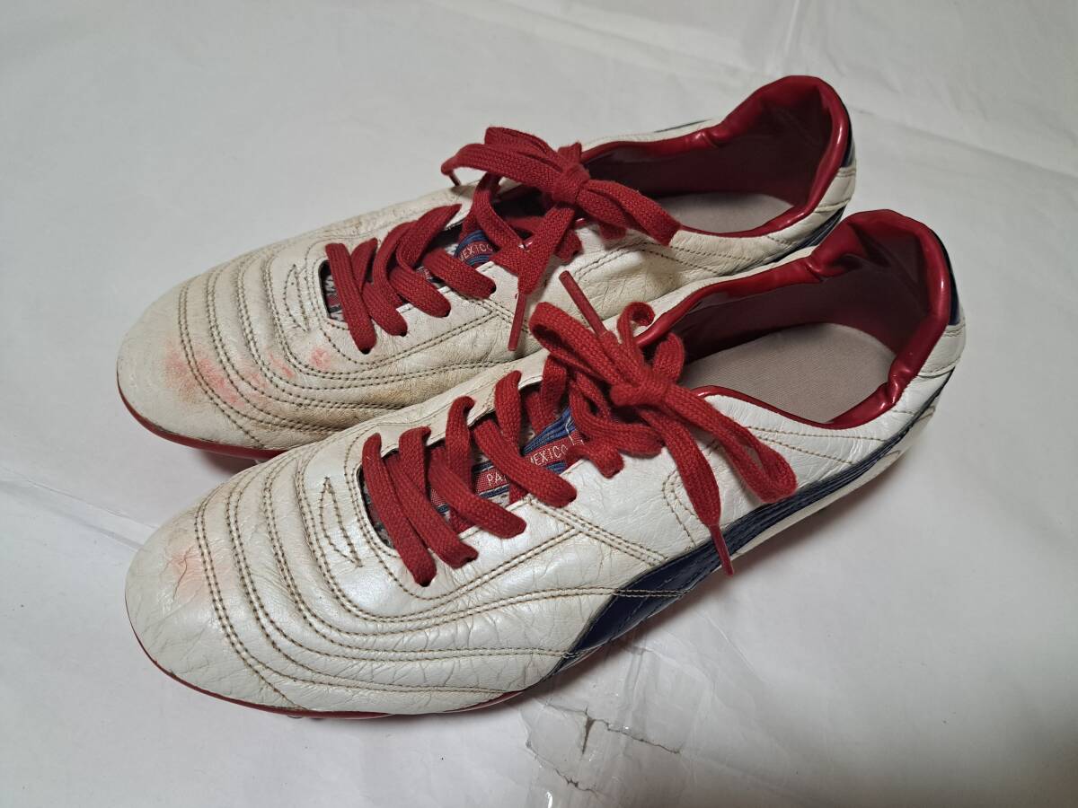 436 PUMA プーマ パラメヒコライト 取替式 スパイク ホワイト×レッド×ネイビー 28.0cm拍卖