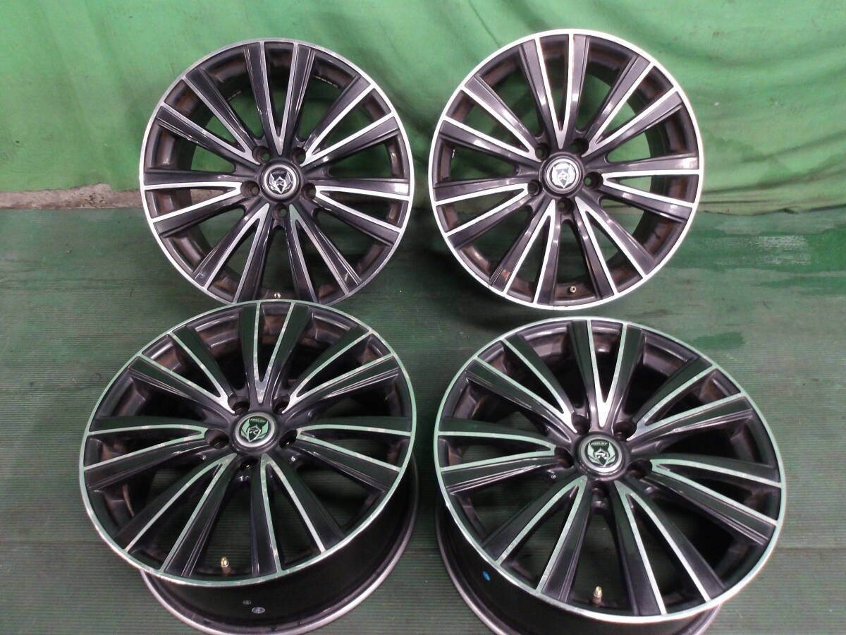 ☆ ホイール RIZKEY-weds 18×8J +45 PCD114.3 5H ポリッシュブラック 4本 ☆拍卖