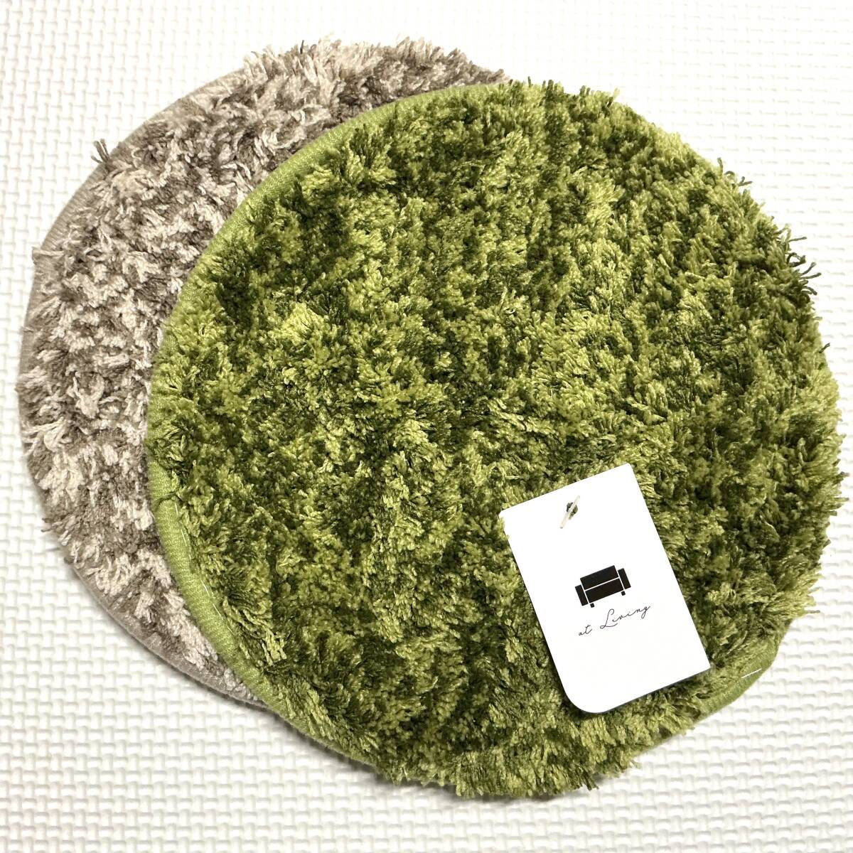 撮影小物 ミニマット タフティングマット 2枚 グリーン グレー ミニチュア マット 20センチ オビツ11 あまむす ねんどろ ANTU セリア拍卖