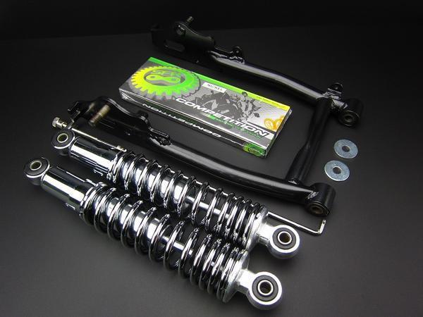 5cmロングスイングアーム/ブラック&280mmリアショック/メッキ&チェーン モンキー/ゴリラ拍卖