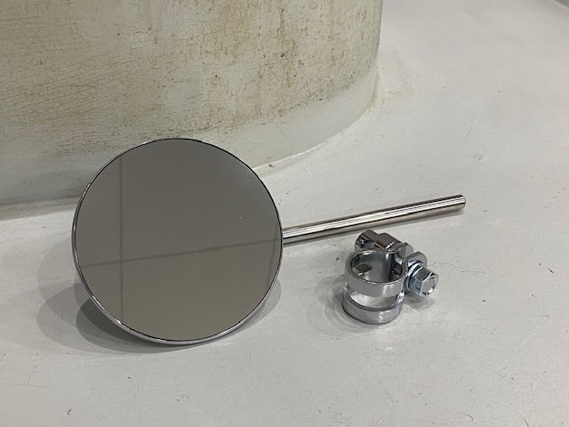 クランプオンウンドミラー メッキ 1インチハンドル用 ハーレー用拍卖