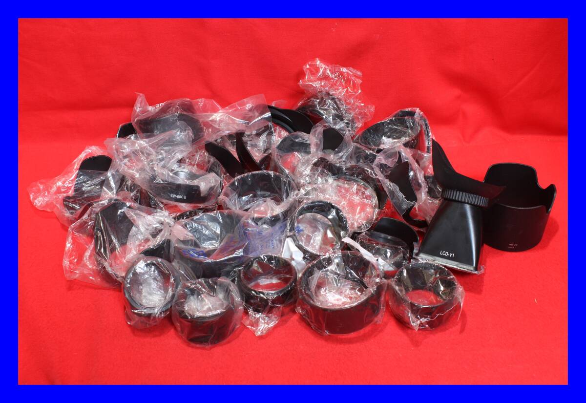 7.23.50 LCD-V1 ビューファインダー 互換品 他 レンズフード25点 まとめ売り 使用感なし 売り切り お買い得拍卖