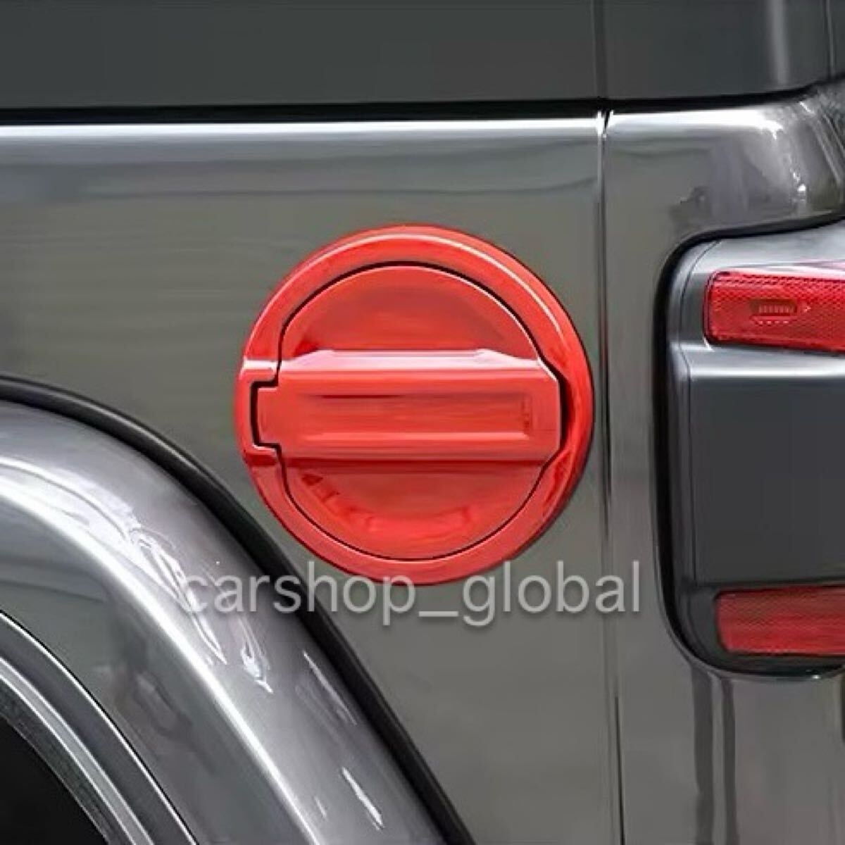 Jeep ジープ ラングラー JL 給油口カバー フューエルカバー レッド プロテクター 2.0/3.6L スポーツ/サハラ/ルビコン/ウィリス等拍卖