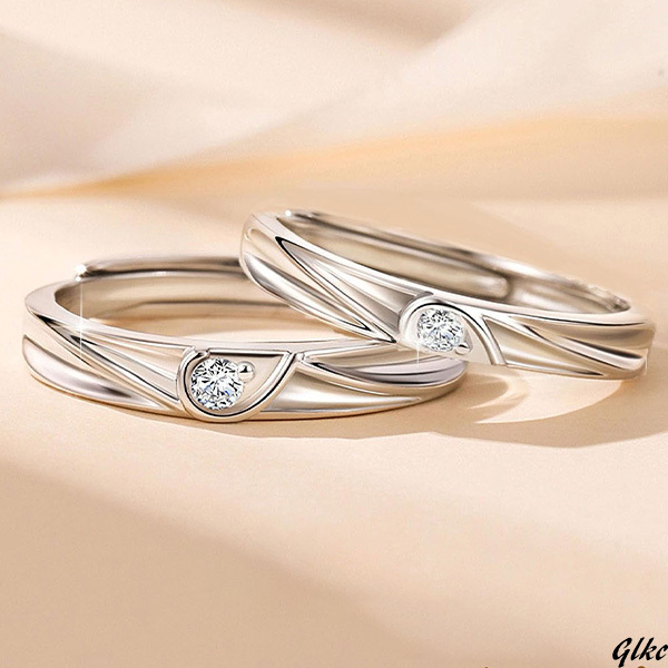 【二人の想いをつなぐ純銀のペアリングセット】 ペアリング お揃い シルバー925 アレルギー対応 フリーサイズ プレゼント ギフト拍卖