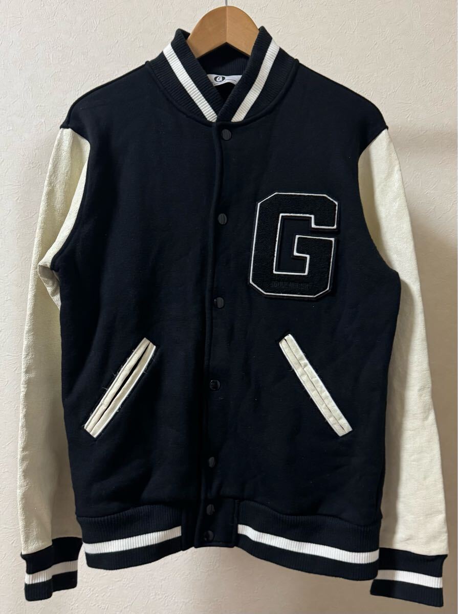 復刻 GOOD ENOUGH グッドイナフ size L 14SS 1stタイプ Gワッペン スウェット スタジャン ジャケット JACKET ブラック 黒拍卖