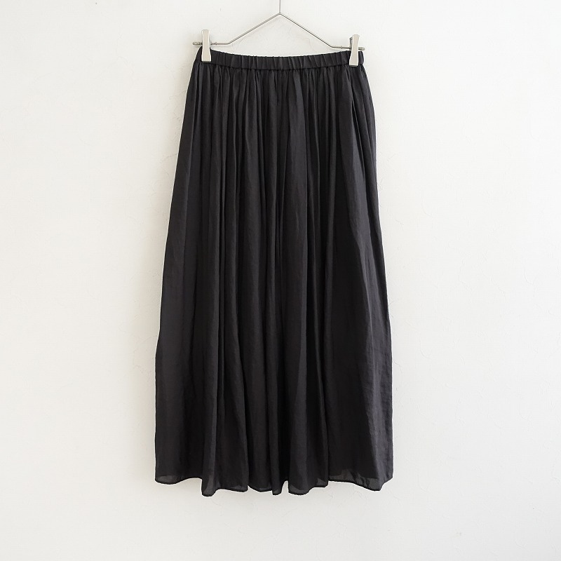 【美品/定価1.4万】ドニーユ Doneeyu *ギャザーロングスカート*36ボトムス薄手ウエストゴムイージー(sk1-2506-17)【30G52】拍卖