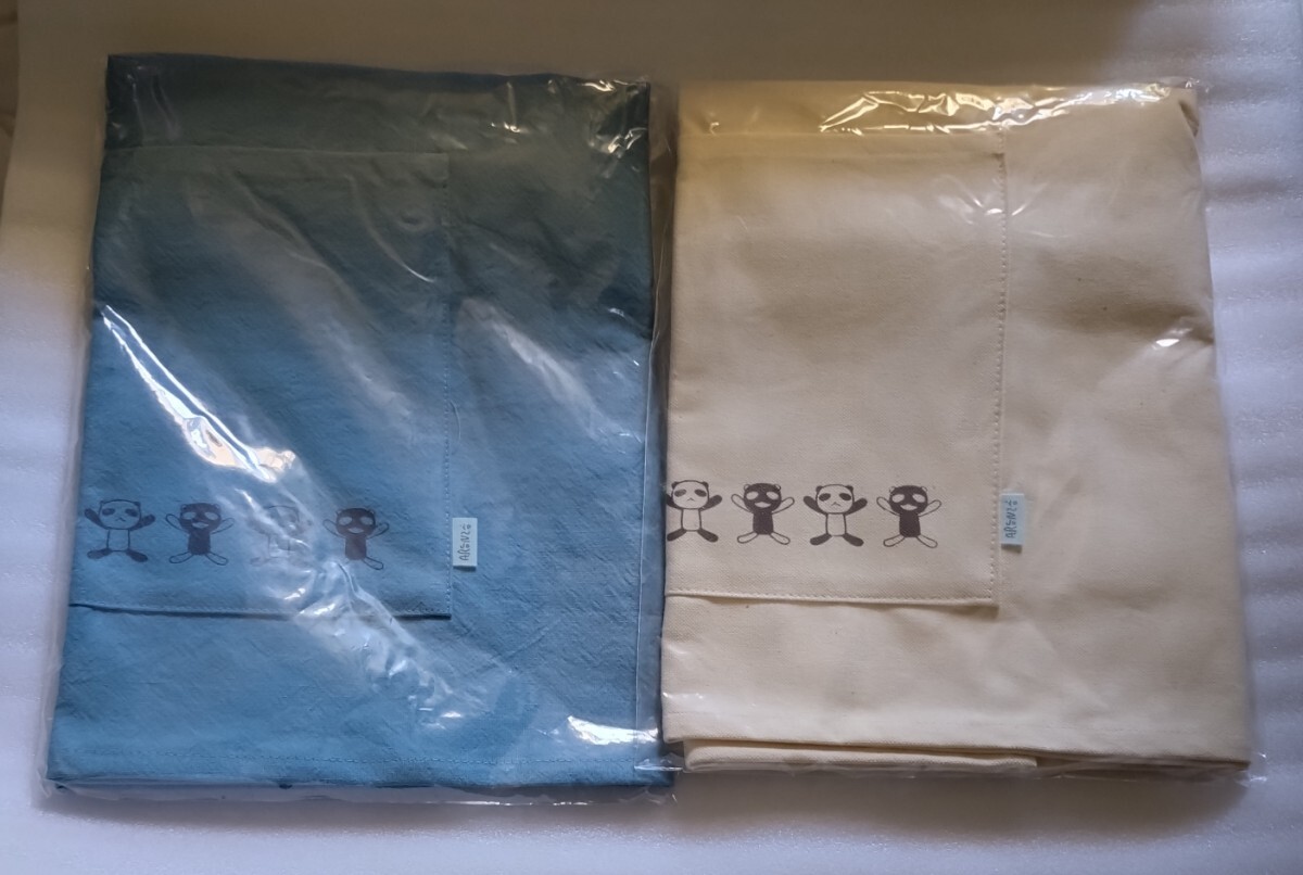 アランジアランゾ カフェエプロン 2種セット パンダ 腰巻きエプロン拍卖