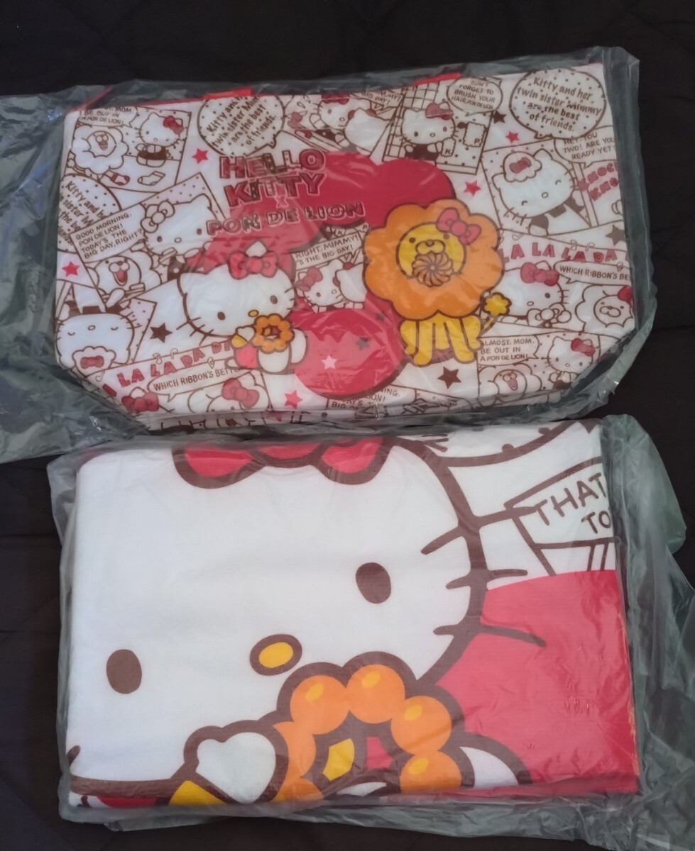 ミスタードーナツ ハローキティ ランチバッグ、ブランケット 2個セット ミスド拍卖