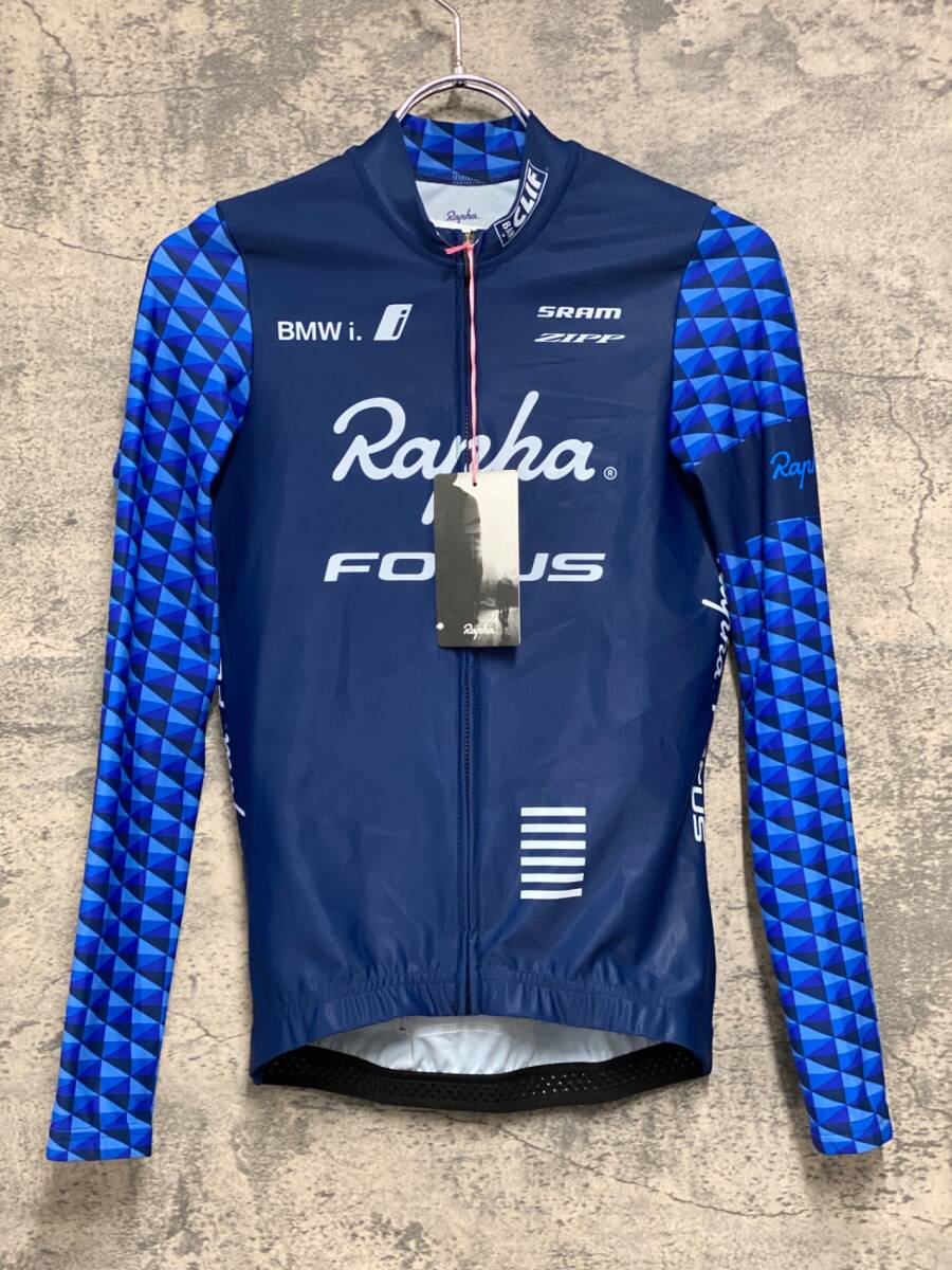 JE215 ラファ Rapha FOCUS EDITION CROSS JERSEY 長袖 サイクルジャージ ブルー XS 裏起毛拍卖