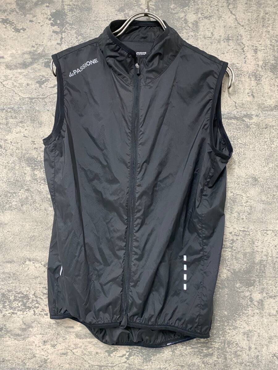 JD943 ラパッション laPASSIONE 防風 ジレ サイクルベスト M ブラック拍卖