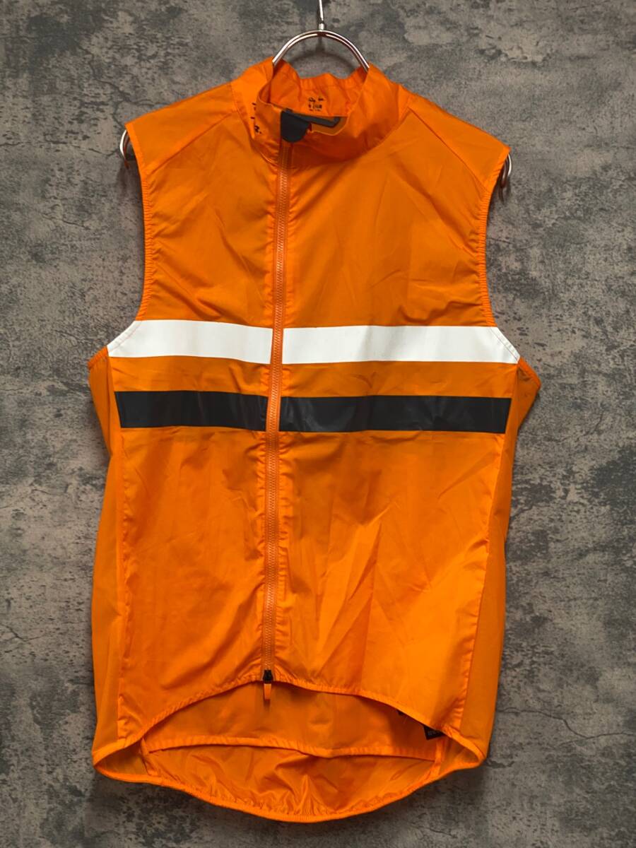 JG269 ラファ Rapha BREVET REFLECTIVE GILET ジレ サイクルベスト オレンジ M拍卖
