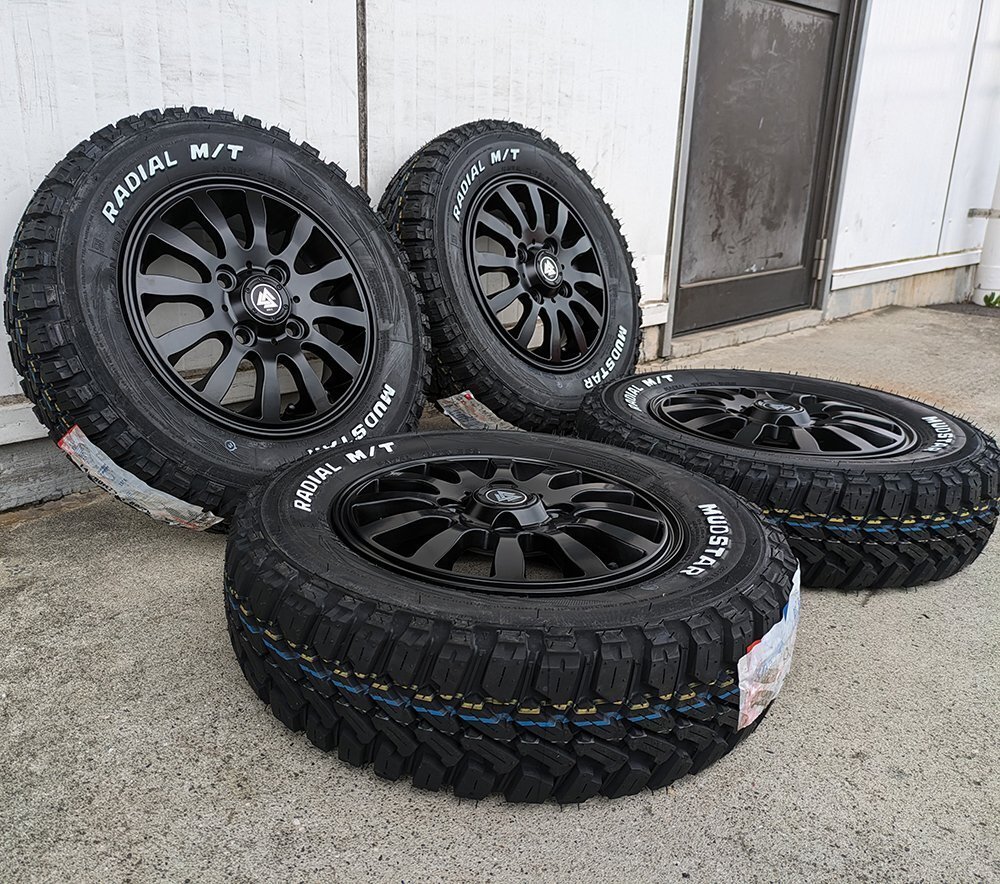 N-VAN アクティ ハイゼット アトレー クリッパー キャリィ 12インチ マッドスター ラジアル MT 145/80R12 80/78N ホワイトレター拍卖