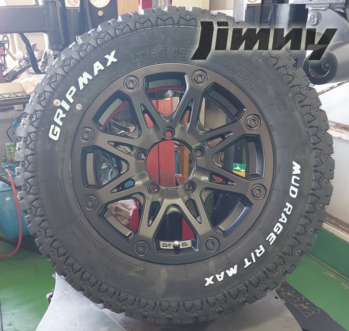 9月入荷 ジムニー JB64 JB23 JA BDX08 グリップマックス 185/85R16 タイヤホイールセット 16インチ マッドレージ RT ホワイトレター拍卖