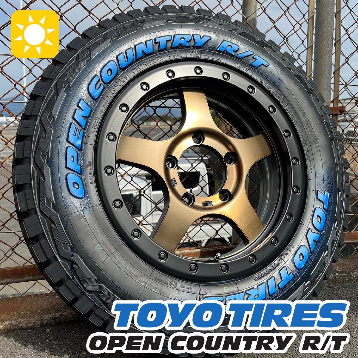 【新品4本】純正車高 ジムニー JB64 JB23 タイヤホイール 16インチ TOYO オープンカントリー RT 185/85R16 ホワイトレター BDX05拍卖