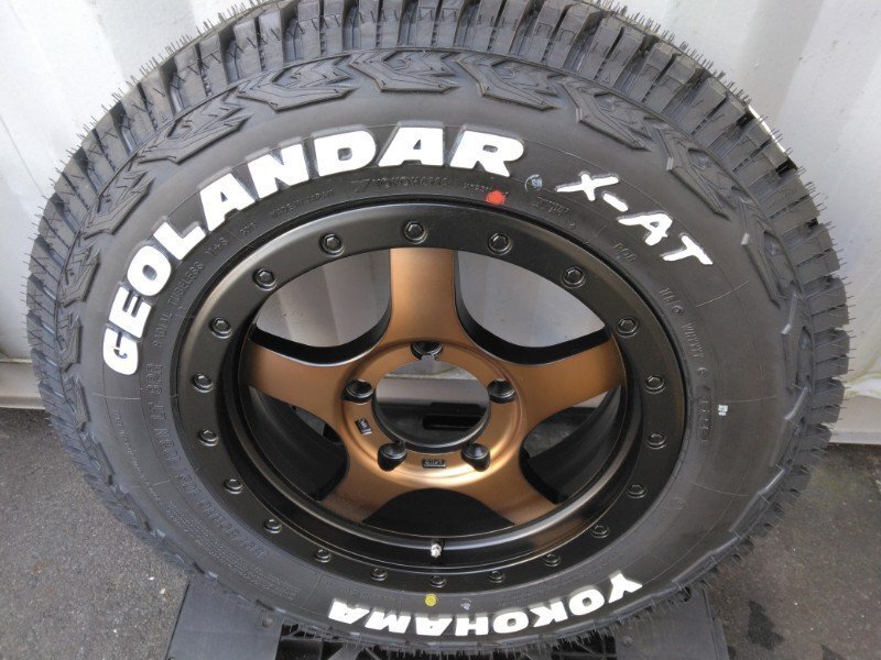 新品/4本セット ジムニー JB64 JB23 タイヤホイール ヨコハマ ジオランダー X-AT 185/85R16 ホワイトレター BDX05拍卖
