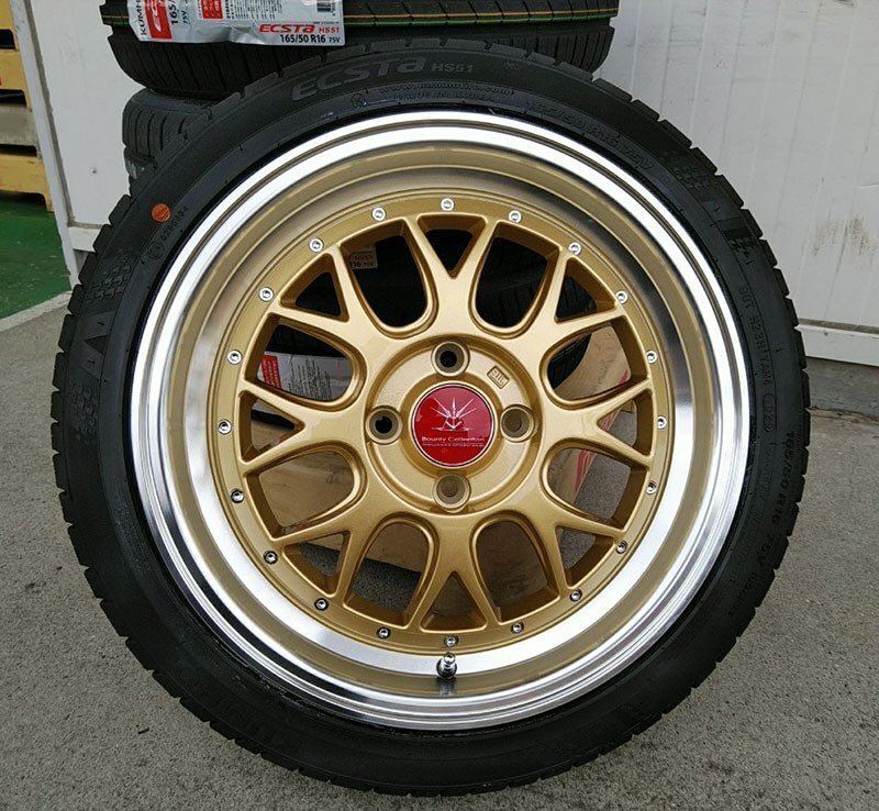 人気 深リム N-BOX N-WGN タント ラパン ムーヴ ワゴンR スペーシア タイヤホイール KUMHO ECSTA HS51 165/45R16 165/50R16 16インチ BD00拍卖