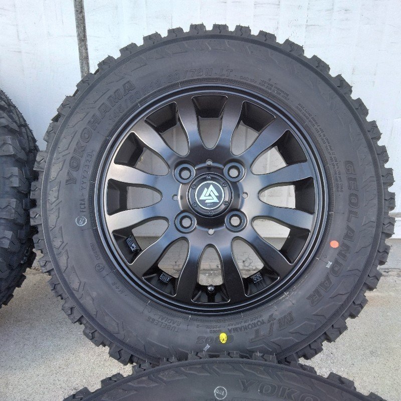 軽自動車 アトレー タイヤホイールセット ヨコハマ ジオランダーMT 145/80R12 MUD-Xⅱ 12インチ拍卖