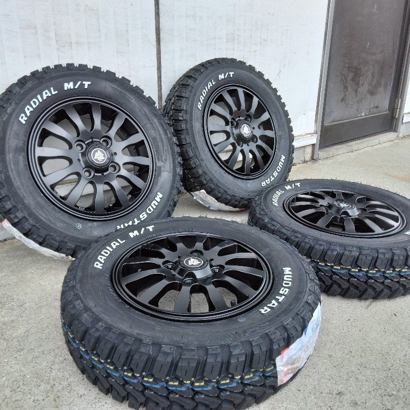 ゴツゴツ系 マッドタイヤ 145/80R12 マッドスター ラヂアル MT 新品4本 軽自動車 軽トラ 軽バン タイヤホイールセット MUD-Xⅱ 12インチ拍卖