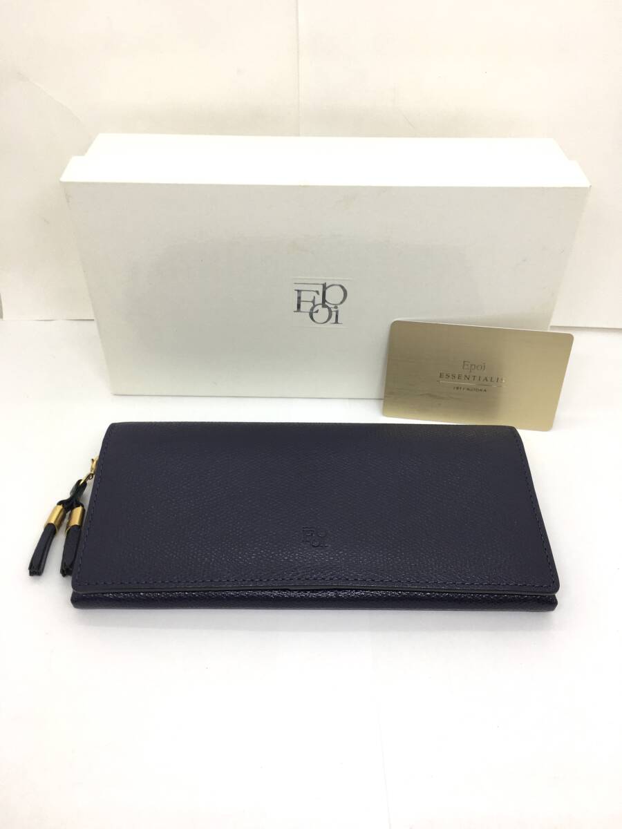 Epoi エポイ 長財布 レザー 日本製 ダークネイビー拍卖