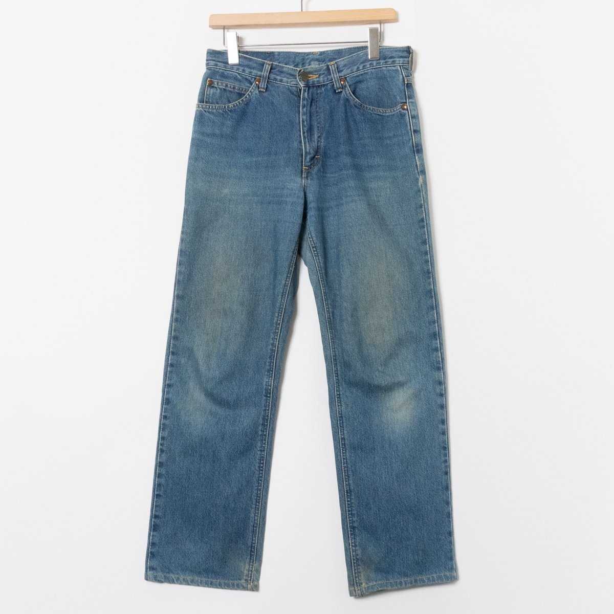 Lee デニムパンツ リー ジーンズ ジーパン ブルー系 エドウィン ブルー ジップアップ ストレート カジュアル コットン100% 30 紳士 メンズ拍卖