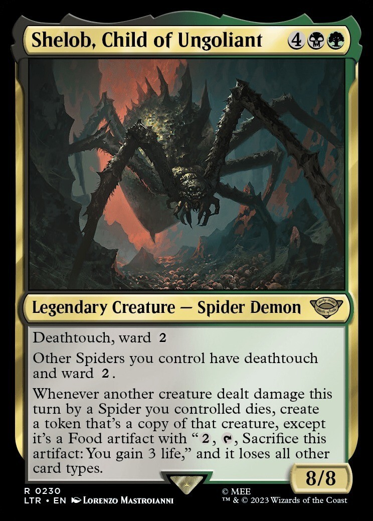 MTG_(英語)ウンゴリアントの末裔、シェロブ/Shelob, Child of Ungoliant_多色_レア_LTR-230拍卖