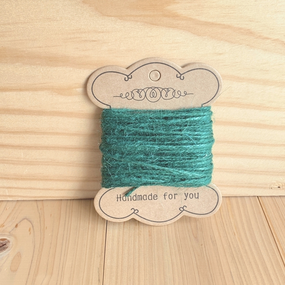 ラッピング カラー麻紐 ヘンプコード 2ミリ グリーン拍卖