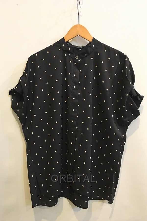 二子玉) JOURNAL STANDARD L'ESSAGE ジャーナルスタンダード レサージュ 25SS ドット タックスリーブシシャツ F 定価15,400円拍卖