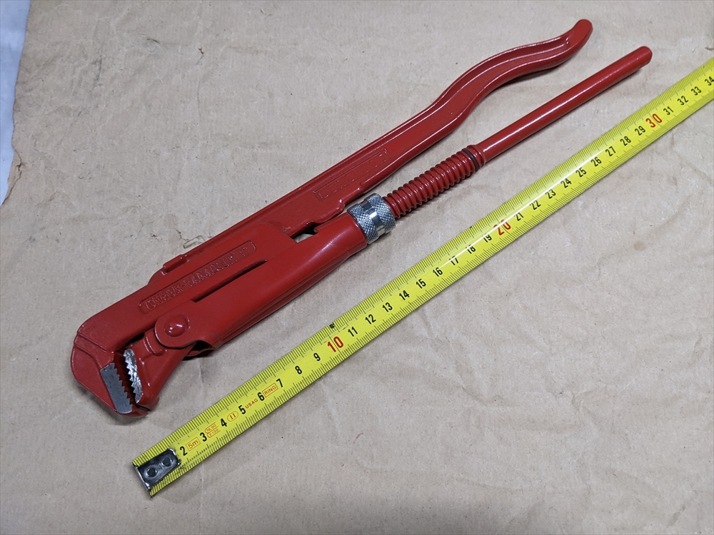 パイプレンチ 90度 (NO.7/7●BU3479) 未使用 スウェーデンモデル バナジウム合金製 USAG(ウーザック) 305/330拍卖