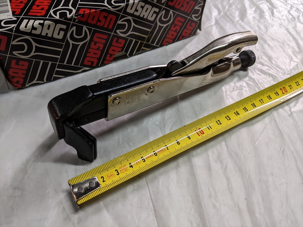 バイスプライヤー 未使用 (NO.10/10●BU3282) 溶接用 炭素鋼製ヘッド ロック調節軸 USAG(ウーザック) 140/6拍卖