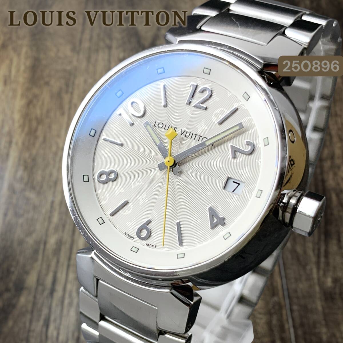 ルイヴィトン/LOUIS VUITTON タンブール Q1313 腕時計 SS デイト レディース腕時計 仕上げ済み拍卖