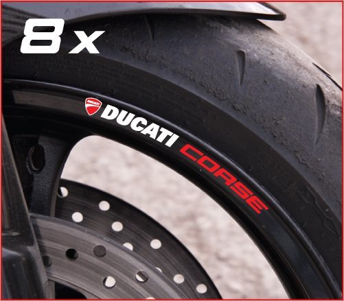DUCATI CORSE ホイールリムステッカー 8枚セット ドカティ コルセ S248拍卖