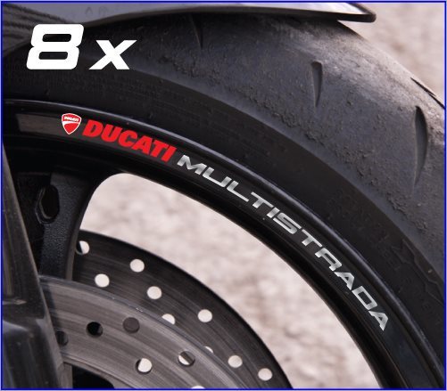 DUCATI MULTISTRADA ホイールリムステッカー 8枚セット ドカティ ムルティストラーダ S223拍卖